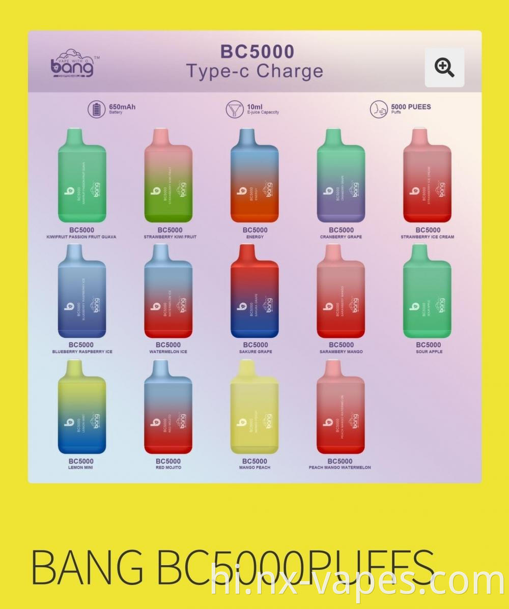 bang bc 5000puffs vape